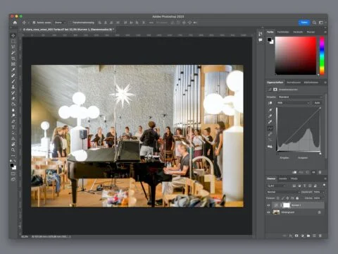 Unser Prozess: Darstellung zur Bildbearbeitung bei Grafikdesign-Projekten