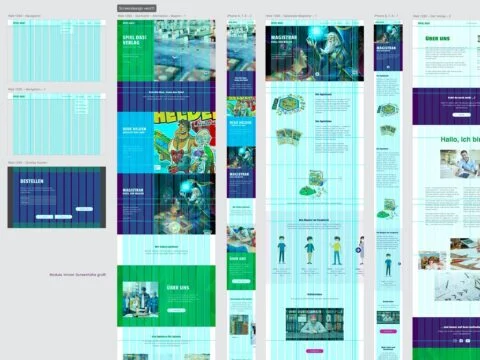 Unser Prozess für Webdesign Mainz: Darstellung zur Screendesign-Erstellung bei Webdesign-Projekten